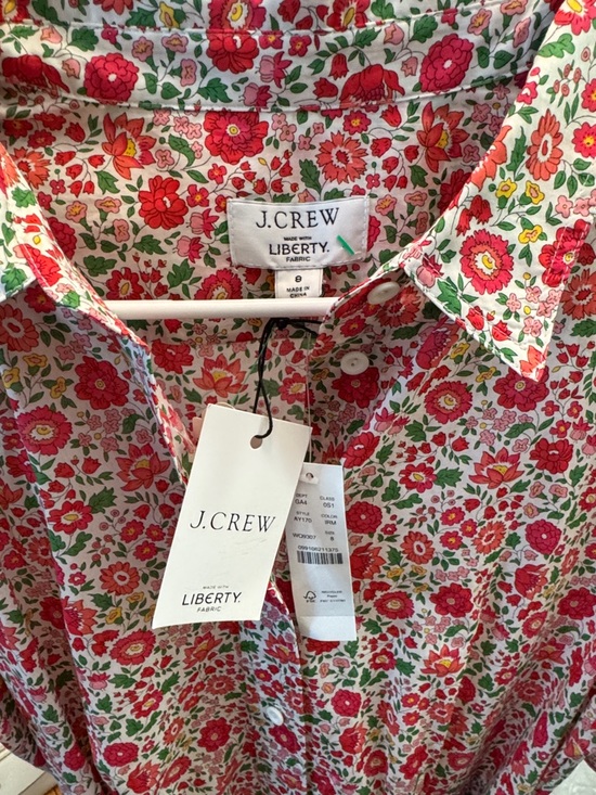 J Crew Belted floral shirt dress in Liberty Danjo Floral - Picture 3 of 5